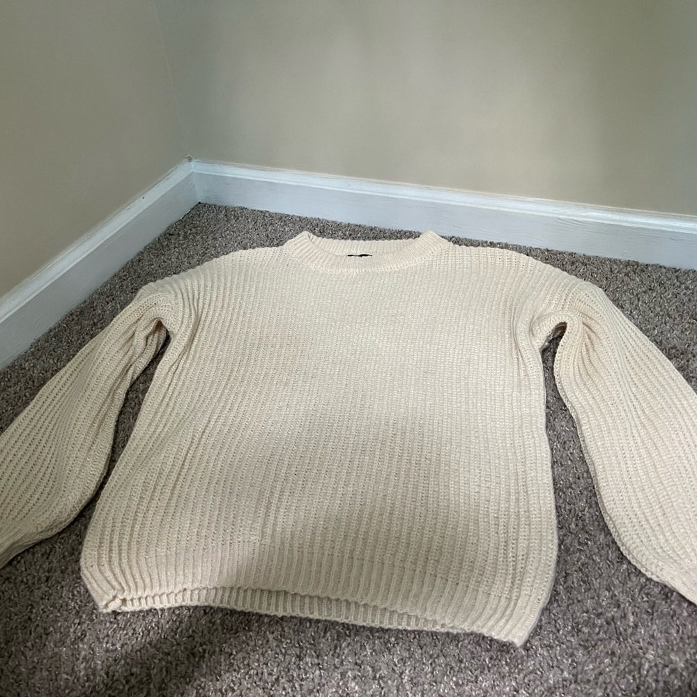 Sweater Long Sleeve Casual Ribbed Knit Winter Pullover Sweaters Blouse Top